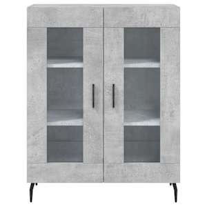 Skříň highboard betonově šedá 69,5x34x180 cm kompozitní dřevo - obrázek 8