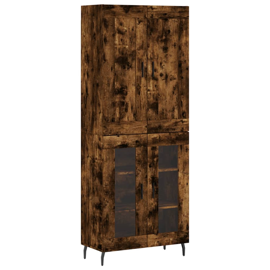 vidaXL Skříň highboard kouřový dub 69,5 x 34 x 180 cm kompozitní dřevo