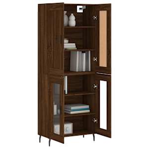 Skříň highboard hnědý dub 69,5 x 34 x 180 cm kompozitní dřevo - obrázek 3