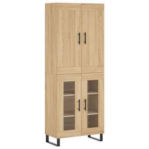 Skříň highboard dub sonoma 69,5 x 34 x 180 cm kompozitní dřevo - obrázek 2