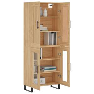 Skříň highboard dub sonoma 69,5 x 34 x 180 cm kompozitní dřevo - obrázek 3