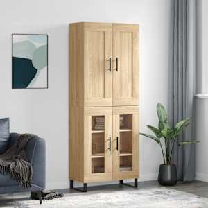 Skříň highboard dub sonoma 69,5 x 34 x 180 cm kompozitní dřevo - obrázek 1