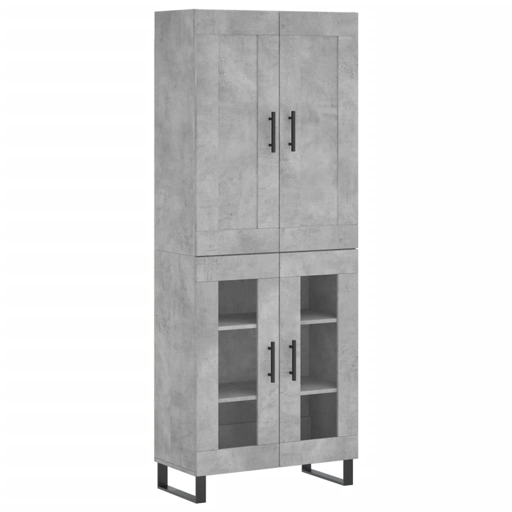 vidaXL Skříň highboard betonově šedá 69,5x34x180 cm kompozitní dřevo