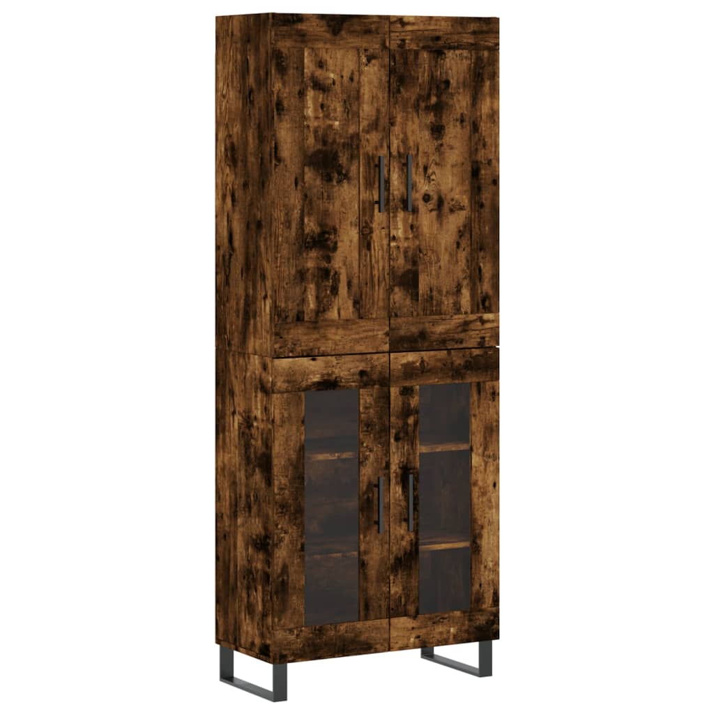 vidaXL Skříň highboard kouřový dub 69,5 x 34 x 180 cm kompozitní dřevo