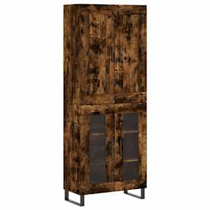 Skříň highboard kouřový dub 69,5 x 34 x 180 cm kompozitní dřevo - obrázek 2
