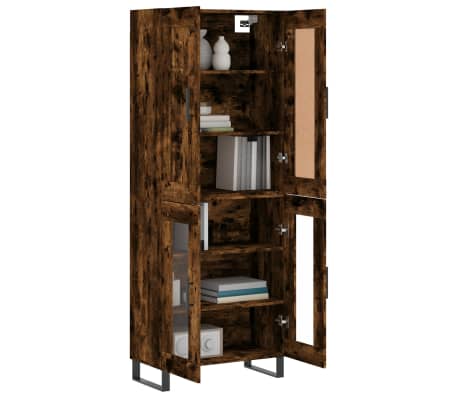 vidaXL Highboard Räuchereiche 69,5x34x180 cm Holzwerkstoff