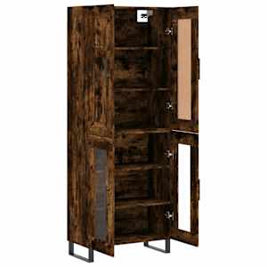 Skříň highboard kouřový dub 69,5 x 34 x 180 cm kompozitní dřevo - obrázek 4