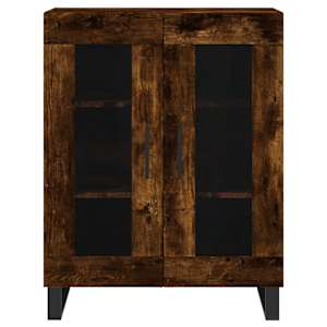 Skříň highboard kouřový dub 69,5 x 34 x 180 cm kompozitní dřevo - obrázek 8
