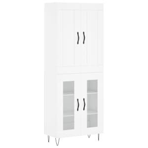 Skříň highboard bílá 69,5 x 34 x 180 cm kompozitní dřevo - obrázek 2