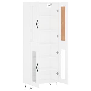 Skříň highboard bílá 69,5 x 34 x 180 cm kompozitní dřevo - obrázek 4