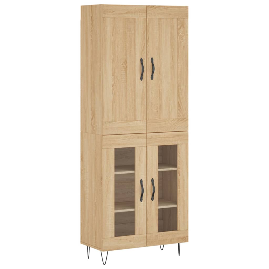 vidaXL Skříň highboard dub sonoma 69,5 x 34 x 180 cm kompozitní dřevo
