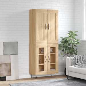 Skříň highboard dub sonoma 69,5 x 34 x 180 cm kompozitní dřevo - obrázek 1