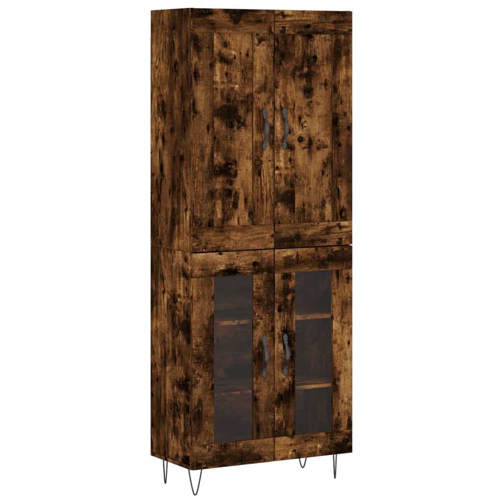 vidaXL Skříň highboard kouřový dub 69,5 x 34 x 180 cm kompozitní dřevo