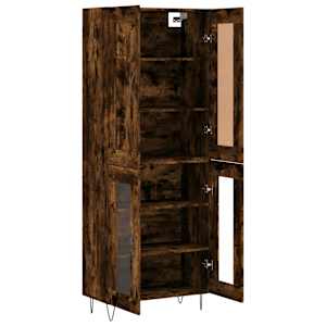 Skříň highboard kouřový dub 69,5 x 34 x 180 cm kompozitní dřevo - obrázek 4