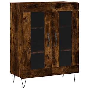 Skříň highboard kouřový dub 69,5 x 34 x 180 cm kompozitní dřevo - obrázek 7