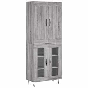 Skříň highboard šedá sonoma 69,5 x 34 x 180 cm kompozitní dřevo - obrázek 2