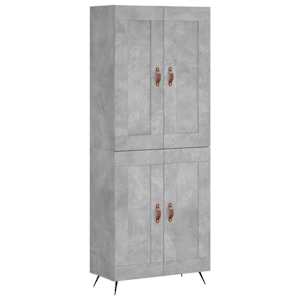 Skříň highboard betonově šedá 69,5x34x180 cm kompozitní dřevo - obrázek 2