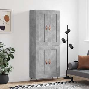 Skříň highboard betonově šedá 69,5x34x180 cm kompozitní dřevo - obrázek 1