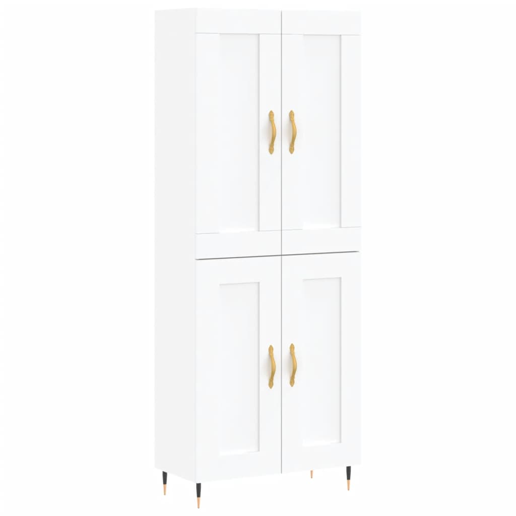 vidaXL Skříň highboard bílá 69,5 x 34 x 180 cm kompozitní dřevo