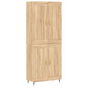 Skříň highboard dub sonoma 69,5 x 34 x 180 cm kompozitní dřevo - obrázek 2