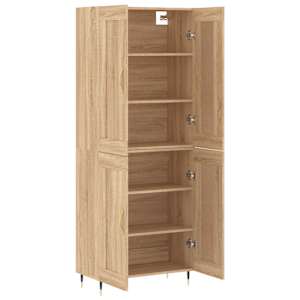 Skříň highboard dub sonoma 69,5 x 34 x 180 cm kompozitní dřevo - obrázek 3