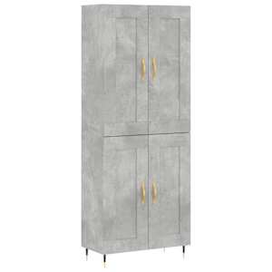 Skříň highboard betonově šedá 69,5x34x180 cm kompozitní dřevo - obrázek 2