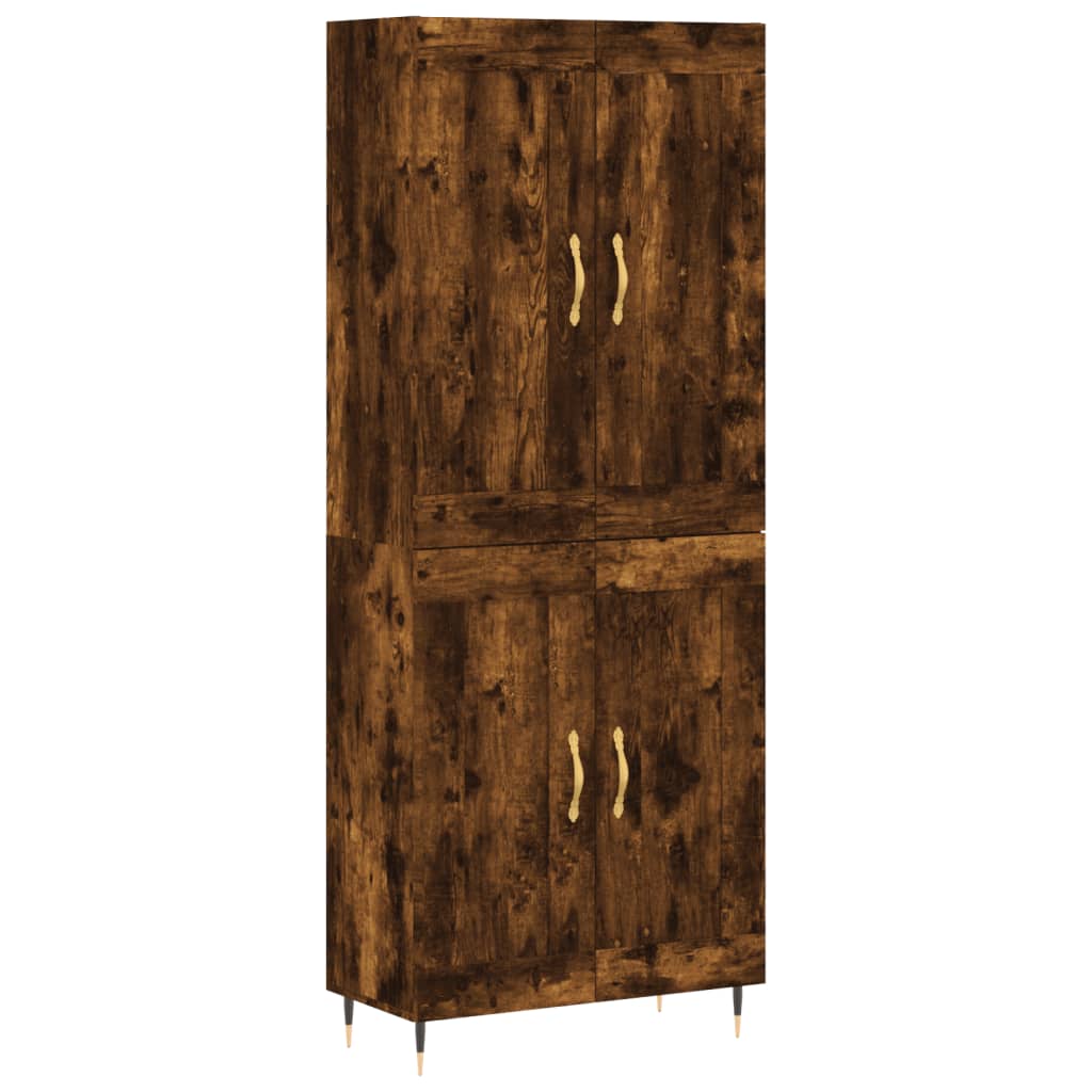 vidaXL Skříň highboard kouřový dub 69,5 x 34 x 180 cm kompozitní dřevo