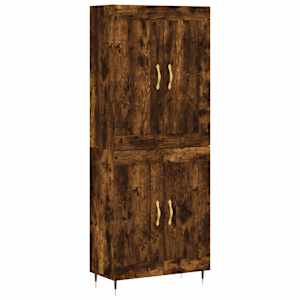 Skříň highboard kouřový dub 69,5 x 34 x 180 cm kompozitní dřevo - obrázek 2