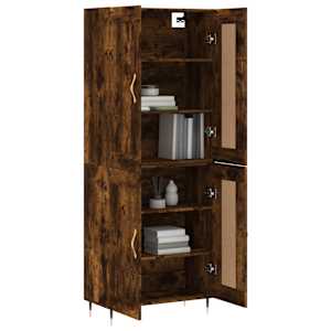 Skříň highboard kouřový dub 69,5 x 34 x 180 cm kompozitní dřevo - obrázek 3