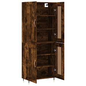 Skříň highboard kouřový dub 69,5 x 34 x 180 cm kompozitní dřevo - obrázek 4