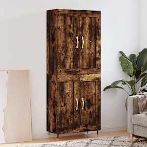 Skříň highboard kouřový dub 69,5 x 34 x 180 cm kompozitní dřevo - obrázek 1