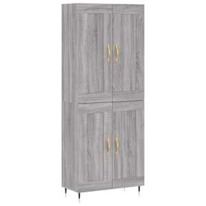 Skříň highboard šedá sonoma 69,5 x 34 x 180 cm kompozitní dřevo - obrázek 2