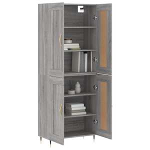 Skříň highboard šedá sonoma 69,5 x 34 x 180 cm kompozitní dřevo - obrázek 3