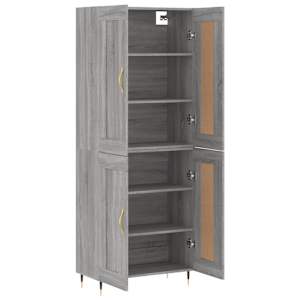 Skříň highboard šedá sonoma 69,5 x 34 x 180 cm kompozitní dřevo - obrázek 4