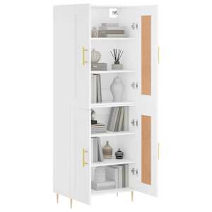 Skříň highboard bílá 69,5 x 34 x 180 cm kompozitní dřevo - obrázek 3