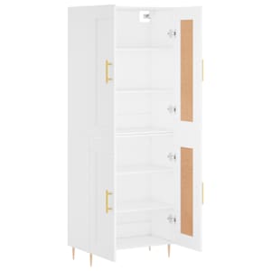 Skříň highboard bílá 69,5 x 34 x 180 cm kompozitní dřevo - obrázek 4