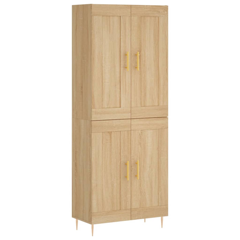 vidaXL Skříň highboard dub sonoma 69,5 x 34 x 180 cm kompozitní dřevo