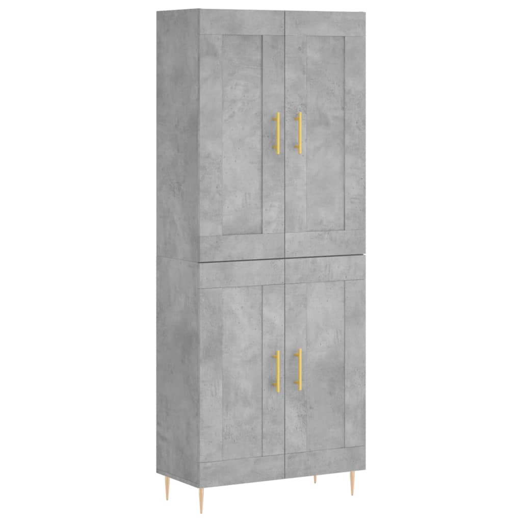 vidaXL Skříň highboard betonově šedá 69,5x34x180 cm kompozitní dřevo