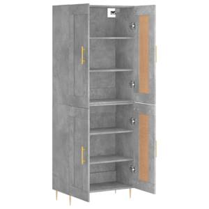 Skříň highboard betonově šedá 69,5x34x180 cm kompozitní dřevo - obrázek 4