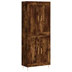 Skříň highboard kouřový dub 69,5 x 34 x 180 cm kompozitní dřevo - obrázek 2