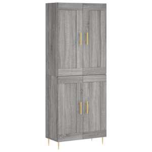 Skříň highboard šedá sonoma 69,5 x 34 x 180 cm kompozitní dřevo - obrázek 2