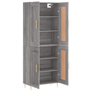 Skříň highboard šedá sonoma 69,5 x 34 x 180 cm kompozitní dřevo - obrázek 4