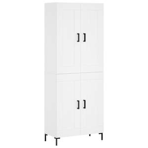 Skříň highboard bílá 69,5 x 34 x 180 cm kompozitní dřevo - obrázek 2