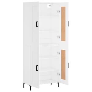 Skříň highboard bílá 69,5 x 34 x 180 cm kompozitní dřevo - obrázek 4