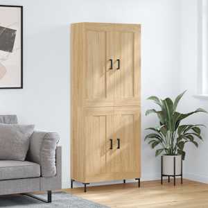 Skříň highboard dub sonoma 69,5 x 34 x 180 cm kompozitní dřevo - obrázek 1