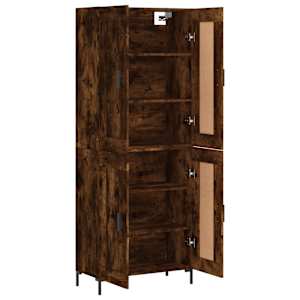 Skříň highboard kouřový dub 69,5 x 34 x 180 cm kompozitní dřevo - obrázek 4