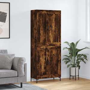 Skříň highboard kouřový dub 69,5 x 34 x 180 cm kompozitní dřevo - obrázek 1