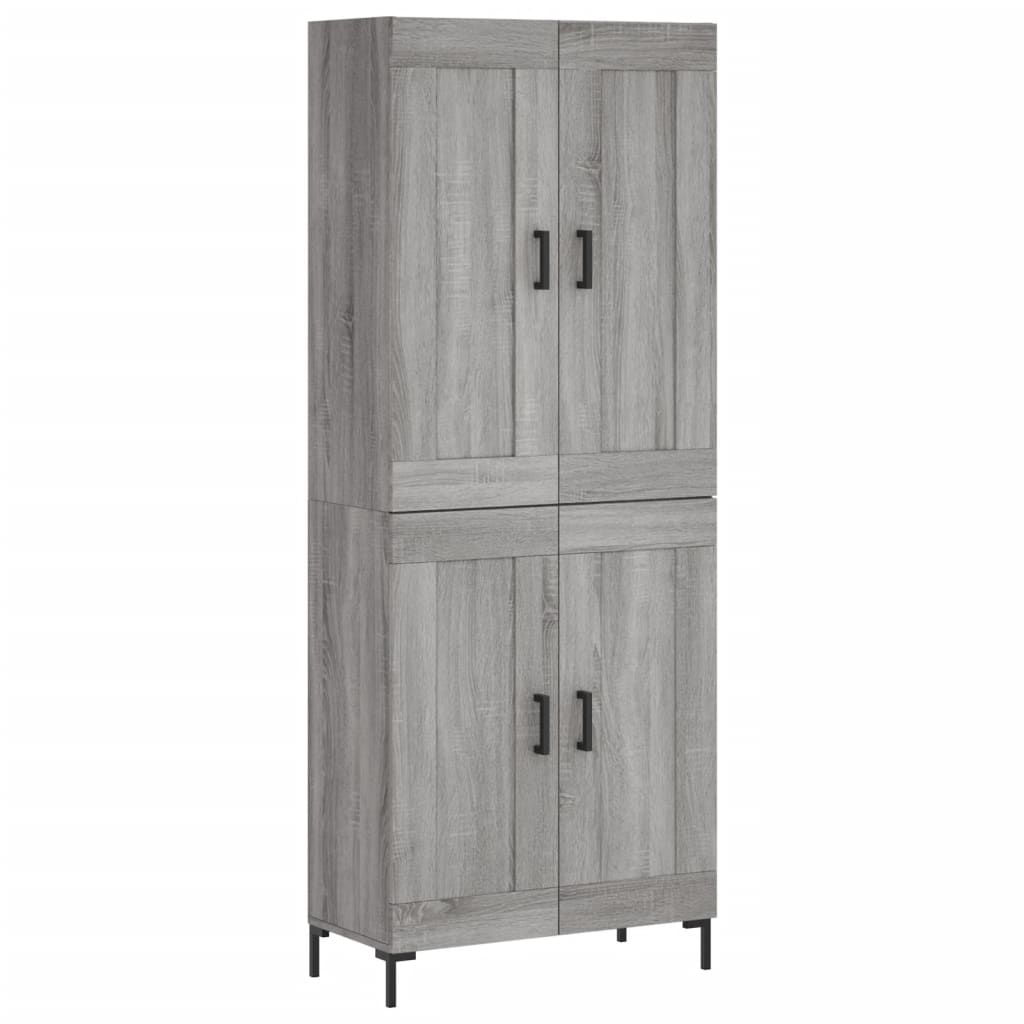 vidaXL Skříň highboard šedá sonoma 69,5 x 34 x 180 cm kompozitní dřevo