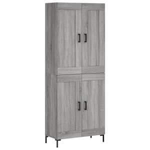 Skříň highboard šedá sonoma 69,5 x 34 x 180 cm kompozitní dřevo - obrázek 2