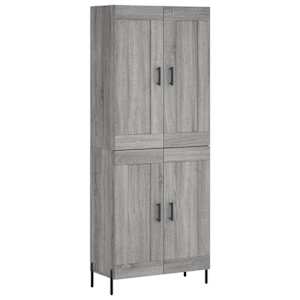 Skříň highboard šedá sonoma 69,5 x 34 x 180 cm kompozitní dřevo - obrázek 2